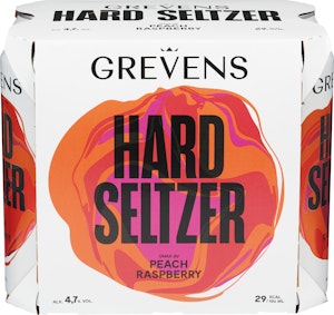 Grevens Hard Seltzer Peach Raspberry 6 x 0,5L