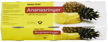 Bilde: © REMA 1000 / Oda REMA 1000 Ananas i Skiver 3-pk