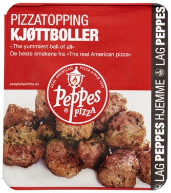 Peppes Pizza Pizzatopping Kjøttboller