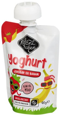 Bilde: © Kolonihagen / Oda Kolonihagen Yoghurt Jordbær & Banan Klemmepose Økologisk