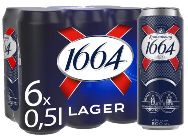 Bilde: © Kronenbourg / Oda Kronenbourg Kronenbourgh 1664 Lager 6 x 0,5l