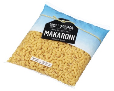 Bilde: © Prima Lavpris / Oda Prima Lavpris Makaroni