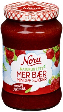 Nora Moste Jordbær Lett 530 g