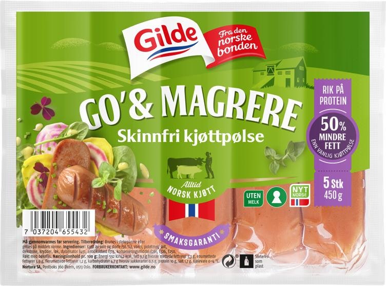 Gilde Go' & Magrere Skinnfri Kjøttpølse