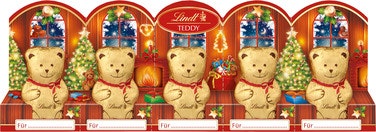 Lindt Teddy Mini Sjokoladebamse 5 stk