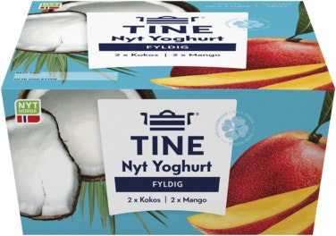 Tine Yoghurt Mango & Kokos 4x125g, 500 g