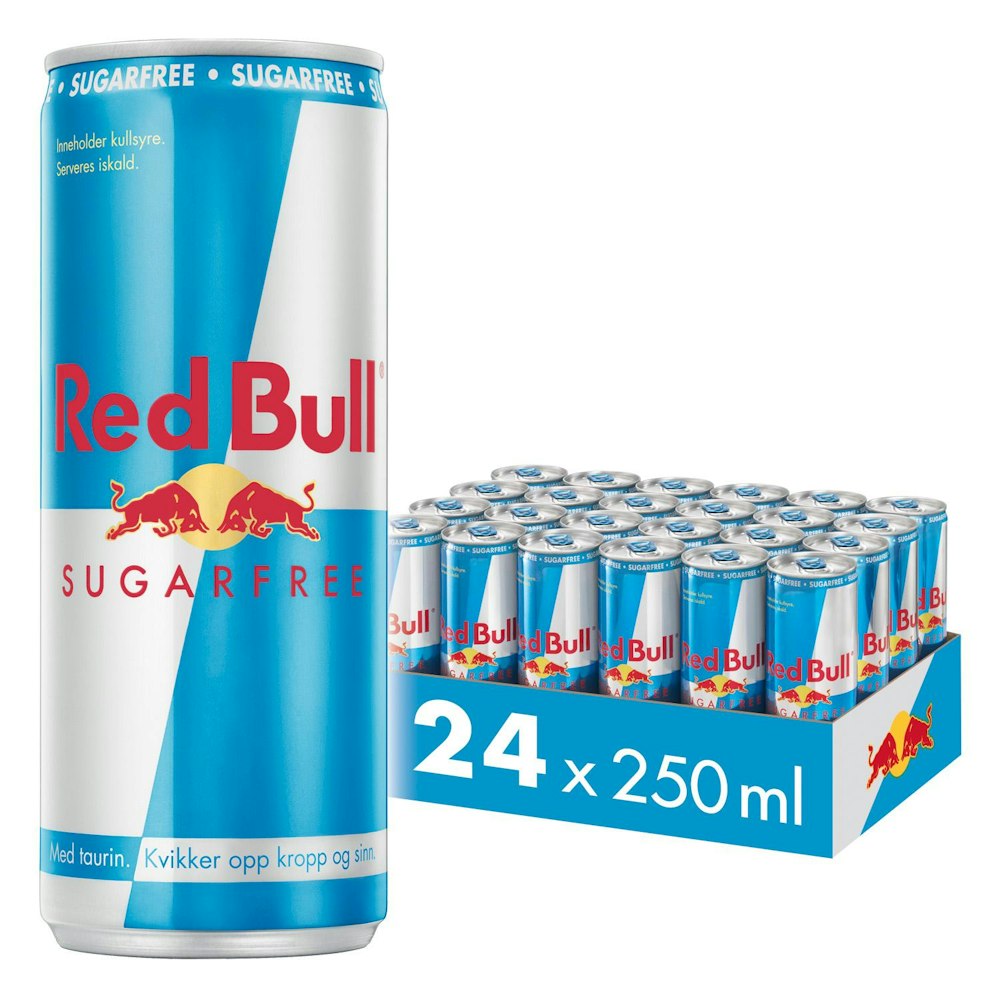Red Bull Energidrikk Sukkerfri 24x250ml, 6 l