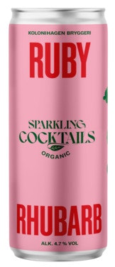 Kolonihagen Ruby Rhubarb Sparkling Cocktails