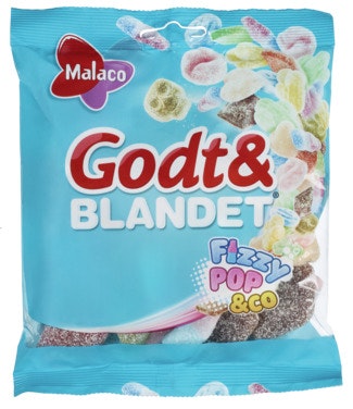 Malaco Godt & Blandet Fizzypop 170 g
