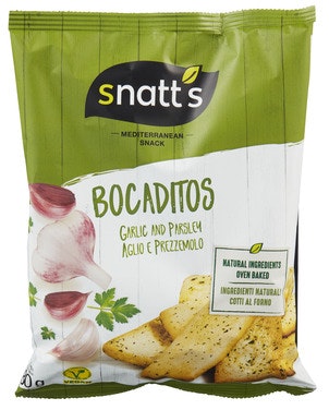 Bilde: © Snatts / Oda Snatts Brødsnacks Hvitløk og Persille
