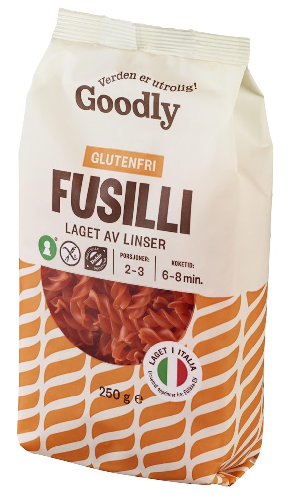 Goodly Linsepasta Fusilli Økologisk Glutenfri, 250 g