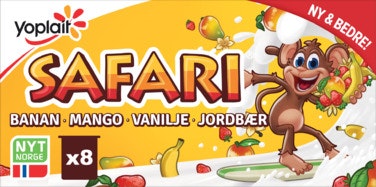 Bilde: © Yoplait / Oda Yoplait Yoplait Safari Apeyoghurt 8x125g