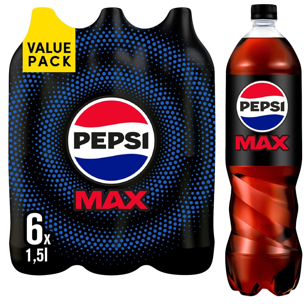 Pepsi Max 6 x 1,5l, 9 l