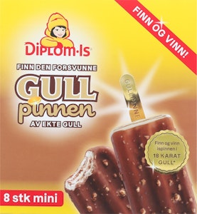 Diplom-is Gullpinne Mini 8 stk