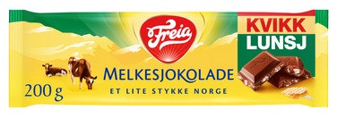 Bilde: © Freia / Oda Freia Kvikk Lunsj Melkesjokolade