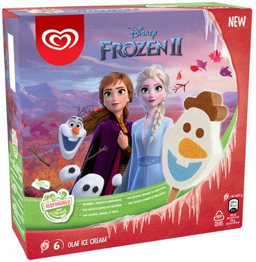 Bilde: © Langnese / Oda Langnese Disney Olaf Ispinne 6 stk
