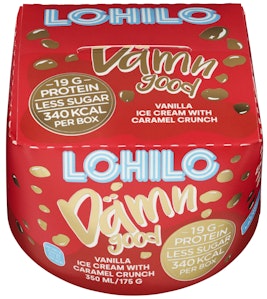 Lohilo iskrem Vanilla with Caramel crunch Proteinrik