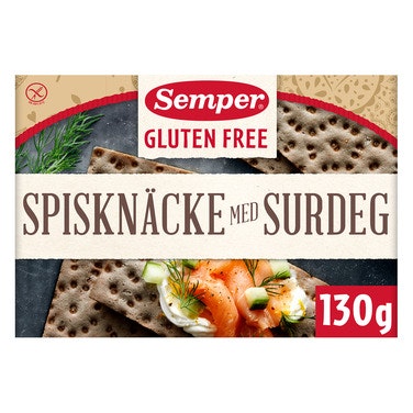Bilde: © Semper / Oda Semper Knekkebrød Med Surdeig Glutenfri, 130 g