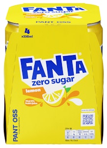 Fanta Lemon Zero Sugar 4 x 0,33L