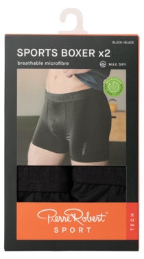 Bilde: © Pierre Robert / Oda Pierre Robert Sports-boksershorts i mikrofiber, Herre Sort, str. XL