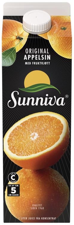 Sunniva Original Appelsinjuice Med Fruktkjøtt