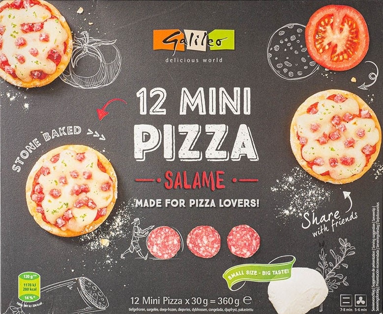 Mantinga Minipizza med Salami 12 stk