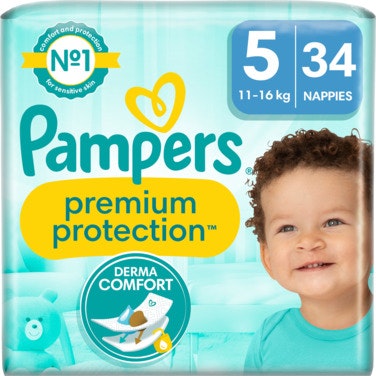 Bilde: © Pampers / Oda Pampers Bleie Premium Protection Str. 5, 11-16kg