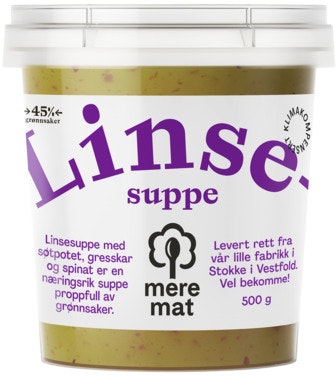 Bilde: © Mere Mat / Oda Mere Mat Suppe med Linser, Søtpotet, Gresskar og Spinat 500 g