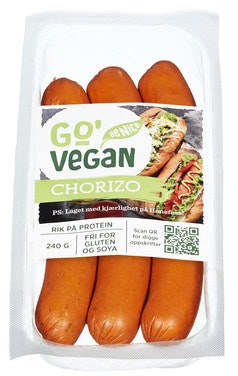 Go’Vegan Plantebasert Chorizo 3stk