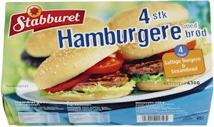 Stabburet Hamburgere med Brød 4stk