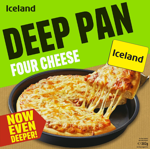 Bilde: © Iceland / Oda Iceland Ostepizza Deep Pan