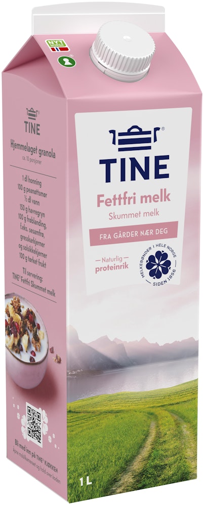Tine Fettfri Melk Skummet 0,1% fett
