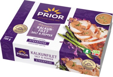 Prior Kalkunfilet Salt & pepper I Stekefilm