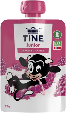Bilde: © Tine / Oda Tine Junior Yoghurt Bringebær