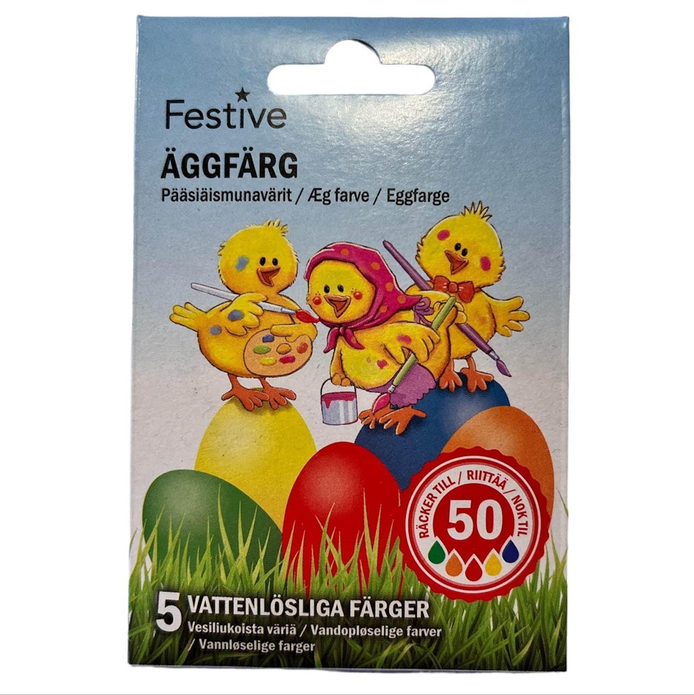 Eggfarge 5stk, 1 pk