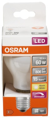 Bilde: © Osram / Oda Osram Led Superstar Cl A GL FR 60 Matt E27 Dim