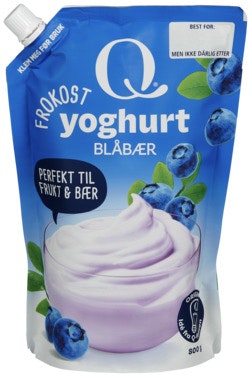 Bilde: © Q-meieriene / Oda Q-meieriene Q Frokostyoghurt Blåbær
