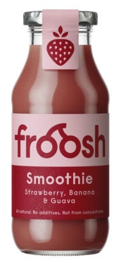 Bilde: © Froosh / Oda Froosh Smoothie Jordbær, Banan & Guava 250 ml