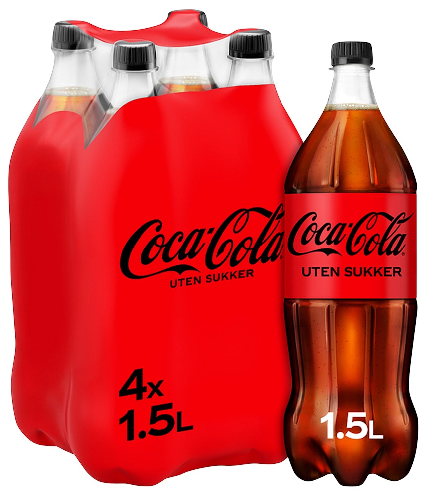 Coca-Cola Zero Sugar 4 X 1,5L, 6 l