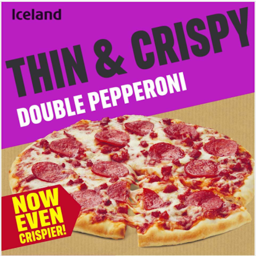 Iceland Dobbel Pepperoni Pizza Thin & Crispy