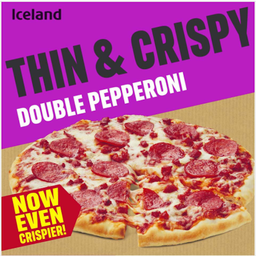 Bilde: © Iceland / Oda Iceland Dobbel Pepperoni Pizza Thin & Crispy
