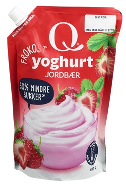 Bilde: © Q-meieriene / Oda Q-meieriene Q Frokostyoghurt Jordbær