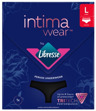 Libresse Intimawear Hipster menstruse Sort, str. L