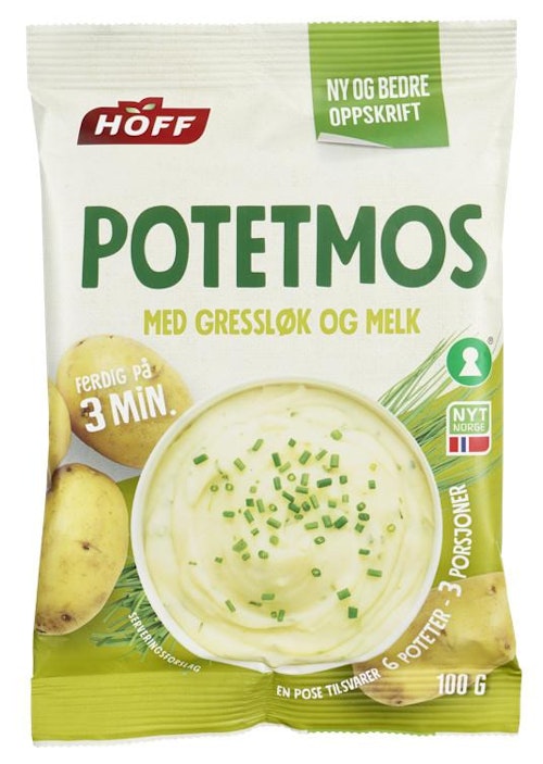 Hoff Potetmos med Gressløk og Melk
