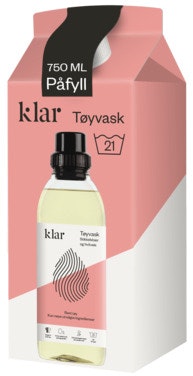 Bilde: © Klar / Oda Klar Tøyvask Flytende Refill