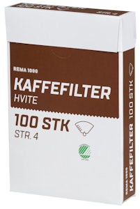 REMA 1000 Kaffefilter hvite Str 4