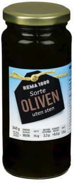 Bilde: © REMA 1000 / Oda REMA 1000 Oliven Sort Uten Sten