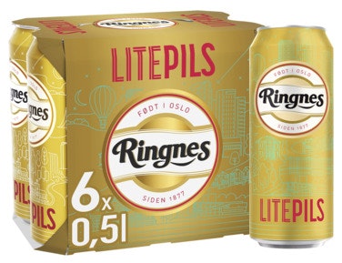 Bilde: © Ringnes / Oda Ringnes Ringnes Lite Glutenfri 6 x 0,5l