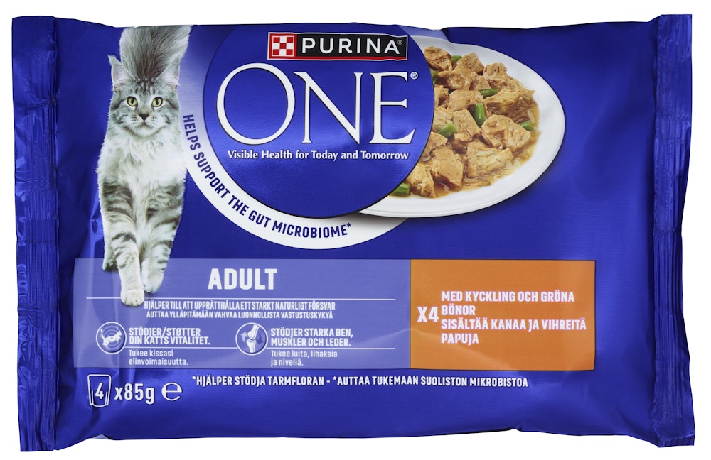 Purina ONE Adult Med kylling, 4x85g