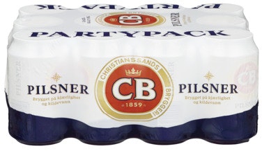 CB Pilsner 0,33 L boks 12pk Partypk 3,96 l